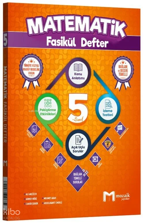 Mozaik 5. Sınıf Matematik Maarif Model Konu Anlatımlı Fasikül Defter
