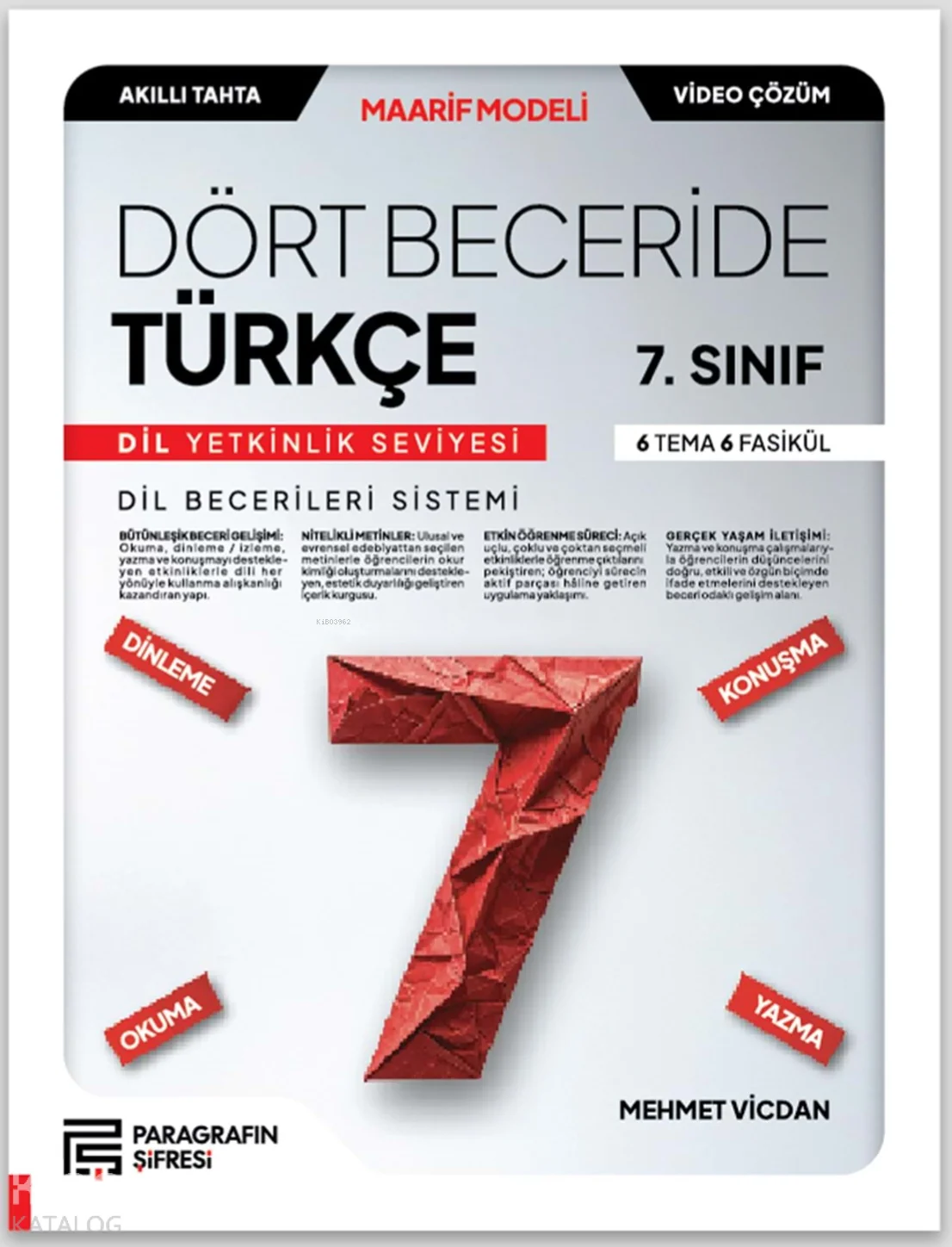 Paragrafın Şifresi 7. Sınıf Dört Beceride Türkçe