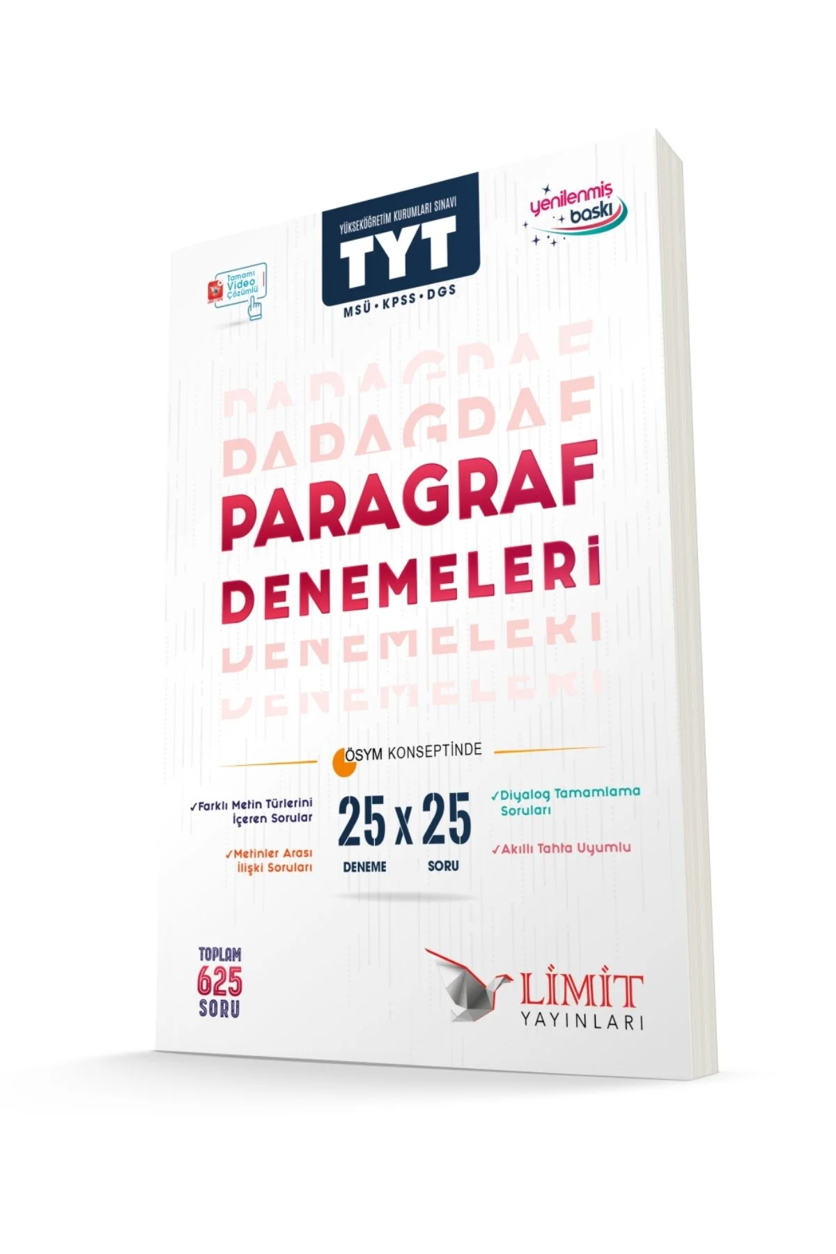 LİMİT TYT PARAGRAF 25x25 DENEMELERİ