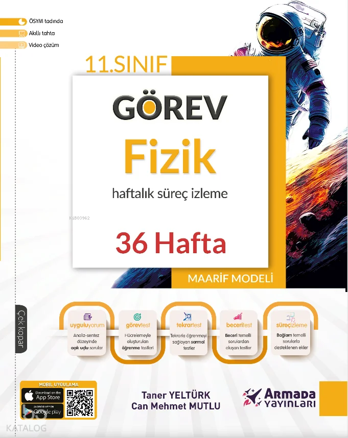 Armada 11. Sınıf Fizik Görev Haftalık Süreç İzleme Kitabı (36 Hafta)