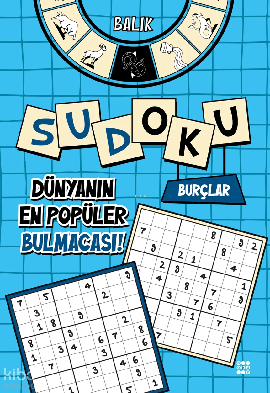 Burçlar Temalı Sudoku - Balık (Kalem Hediyeli)