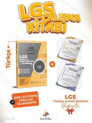 Dizgi Kitap 2027 MEB LGS Sözel Türkçe Çalışma Kitabı Çıkmış Sorular ve Örnek Sorular Türkiye Geneli Deneme Hediyeli