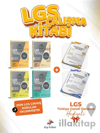 2027 8. Sınıf LGS Çıkmış Sorular ve MEB Örnek Soruları Çalışma Kitabı 4'lü Set - LGS TG Deneme Hediyeli