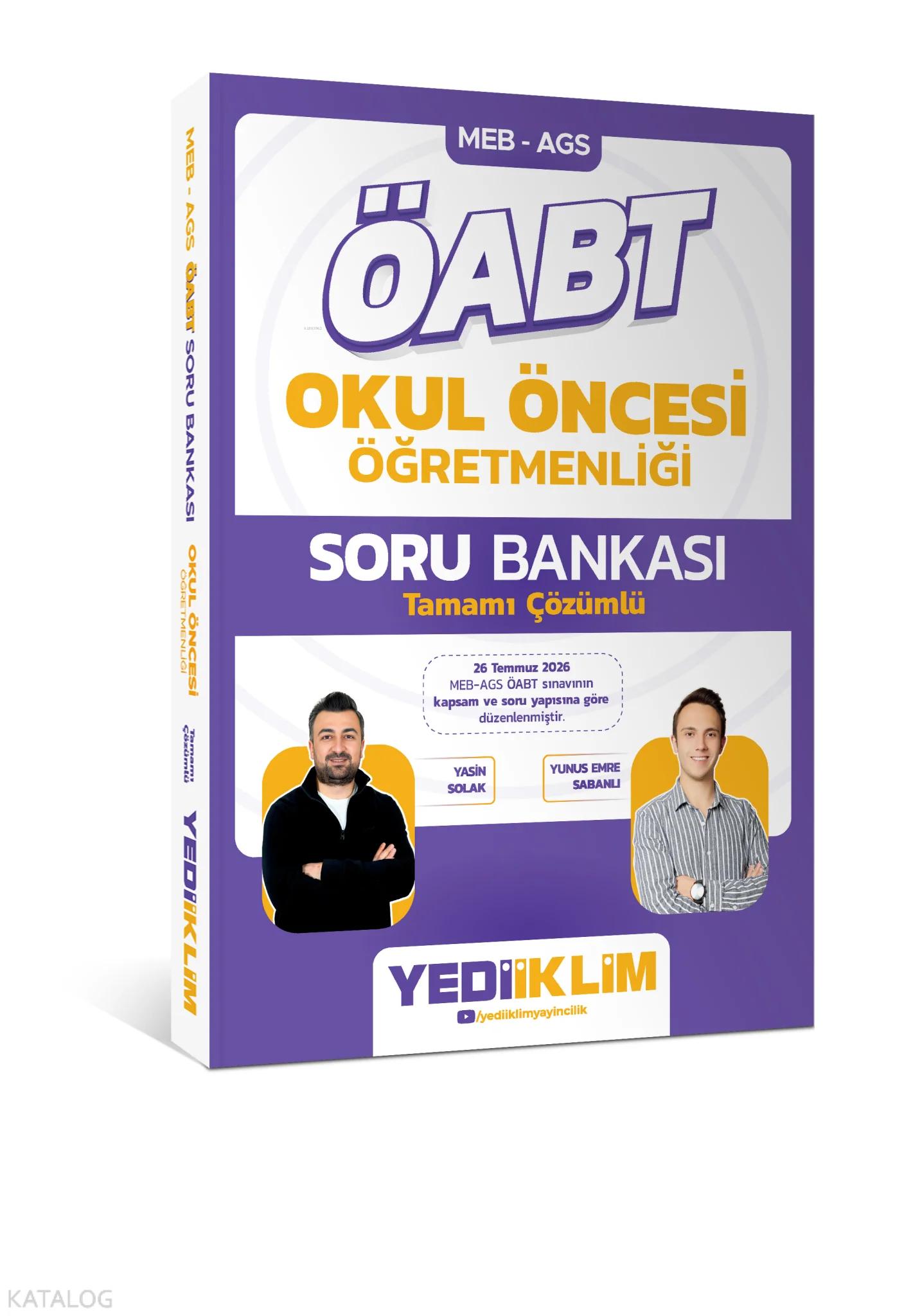 Yediiklim Yayınları 2027 MEB AGS ÖABT Okul Öncesi Öğretmenliği Tamamı Çözümlü Soru Bankası