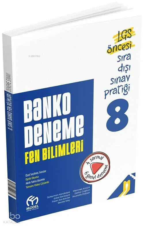 Model 8. Sınıf Fen Bilimleri Banko 10 Deneme Çözümlü