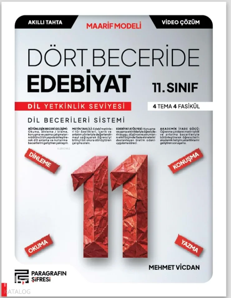 Paragrafın Şifresi 11. Sınıf Dört Beceride Edebiyat