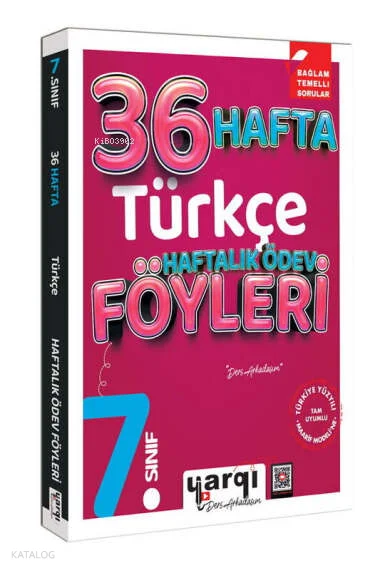 Yargı Ders Arkadaşım 7. Sınıf Türkçe 36 Haftalık Ödev Föyleri