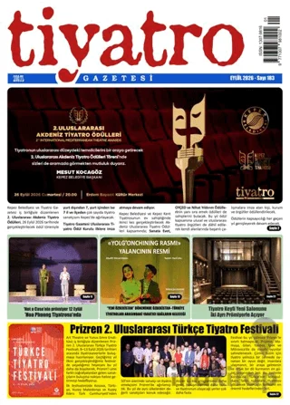 Tiyatro Gazetesi Sayı: 183 Eylül 2026