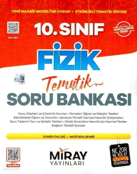 Miray Yayınları 10. Sınıf Fizik Konu Özetli Tematik Soru Bankası