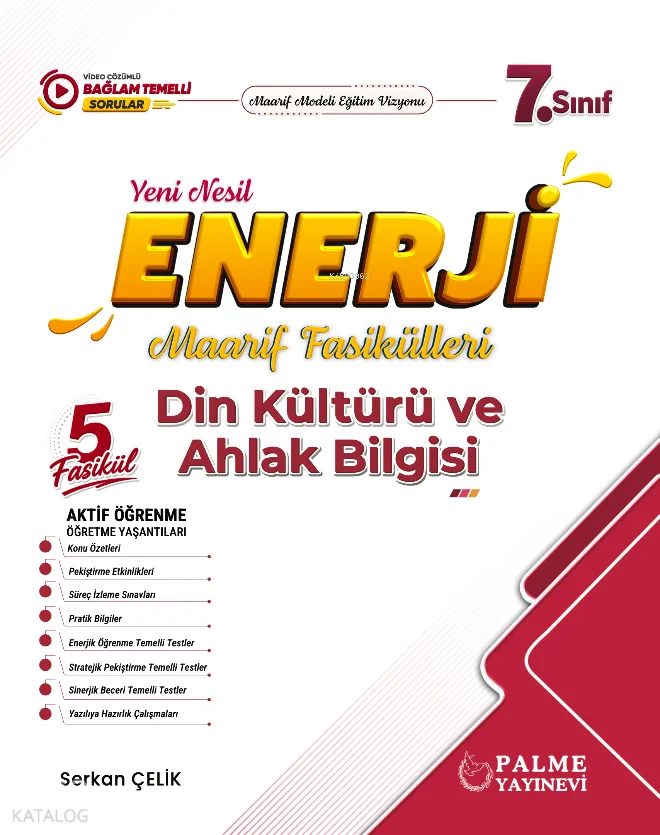 Palme 7. Sınıf Enerji Din Kültürü ve Ahlak Bilgisi Yeni Nesil Maarif Fasikülleri (5 Fasikül)