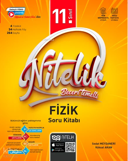 Nitelik 11. Sınıf Fizik Soru Kitabı Beceri Temelli