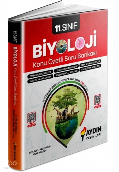 Aydın Yayınları 11. Sınıf Biyoloji Konu Özetli Soru Bankası