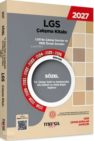 Marka Yayıncılık 2027 MEB LGS Sözel İnkılap Tarihi Çalışma Kitabı Çıkmış Sorular ve Örnek Sorular