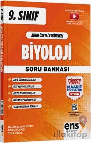 9. Sınıf Biyoloji Maarif Konu Özetli Etkinlikli Soru Bankası