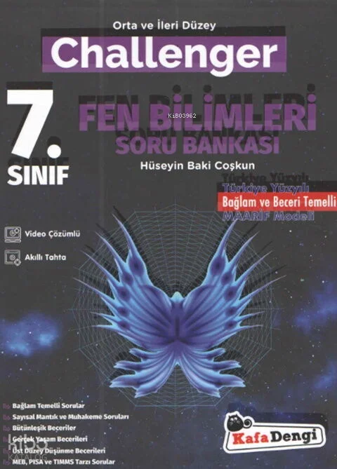 Kafa Dengi 7.Sınıf Challenger Fen Bilimleri Soru Bankası (Tümü Video Çözümlü)