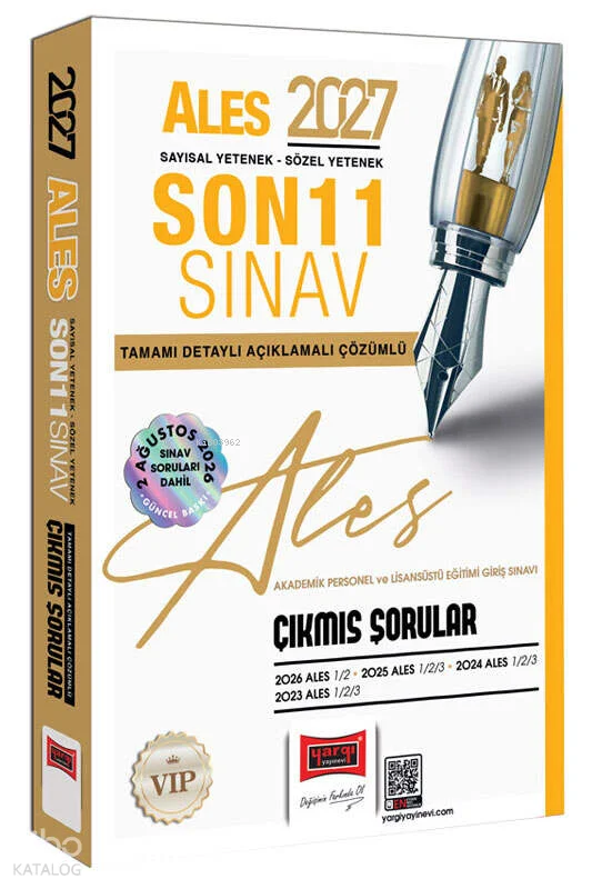 Yargı Yayınları 2027 ALES Sayısal - Sözel Yetenek Son 11 Sınav Tamamı Çözümlü Çıkmış Sorular 2 Ağustos Sınav Soruları Dahil
