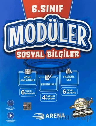 6. Sınıf Sosyal Bilgiler Modüler Konu Anlatımlı Etkinlikli 6 Fasikül Set