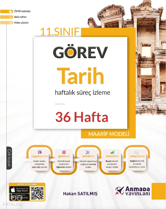Armada 11. Sınıf Tarih Görev Haftalık Süreç İzleme Kitabı (36 Hafta)
