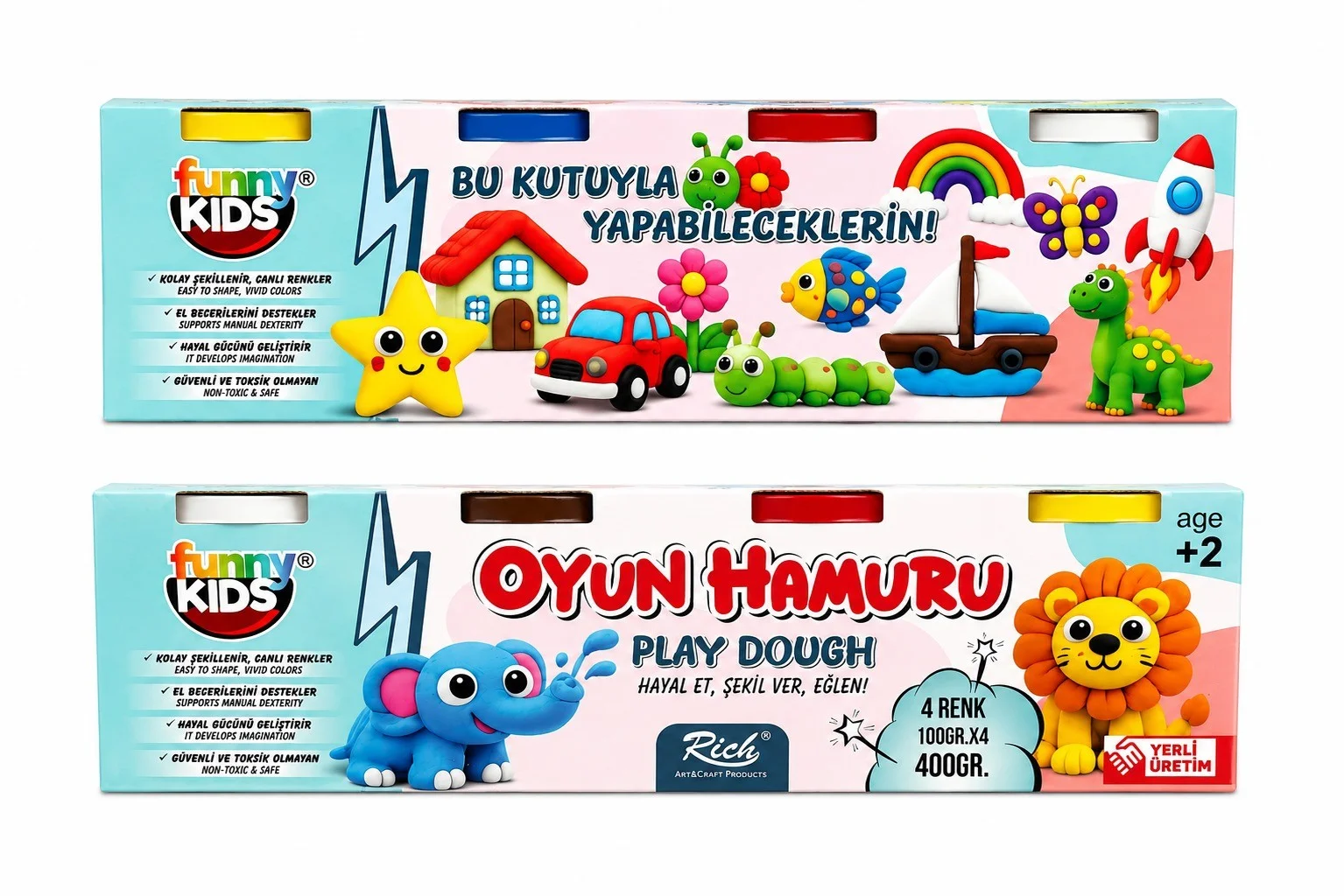 Funny Kids  Oyun Hamuru 4LÜ SET