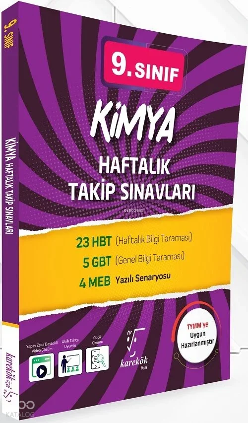 Karekök Yayınları 9.Sınıf Kimya Haftalık Takip Sınavları