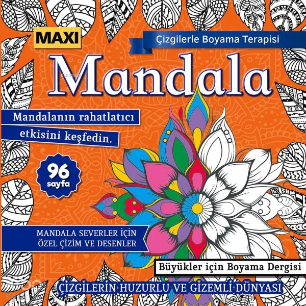 Maxi Mandala Çizgilerle Boyama Terapisi 15