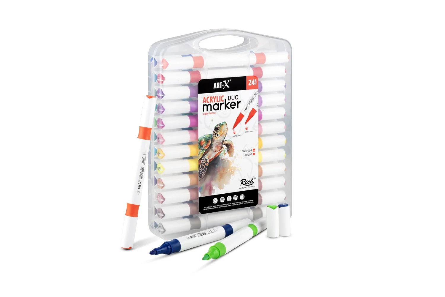 Art-x  Akrilik Marker Duo 24lü Set Akrilik Marker Set