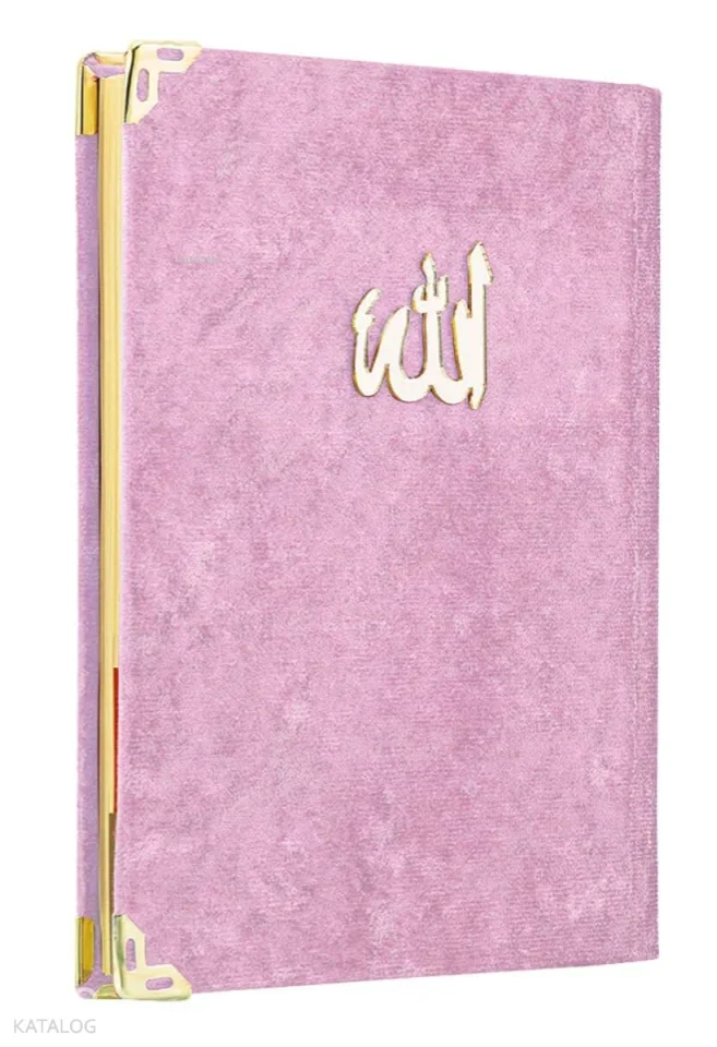 Yasin-i Şerif (Lalezar - Çanta Boy - 3 Özellikli - Kadife - Bebe Pembe)