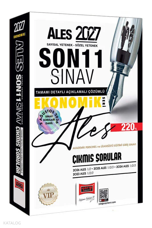 Yargı Yayınları 2027 ALES Sayısal-Sözel Yetenek Son 11 Sınav Çıkmış Sorular 2 Ağustos Sınav Soruları Dahil