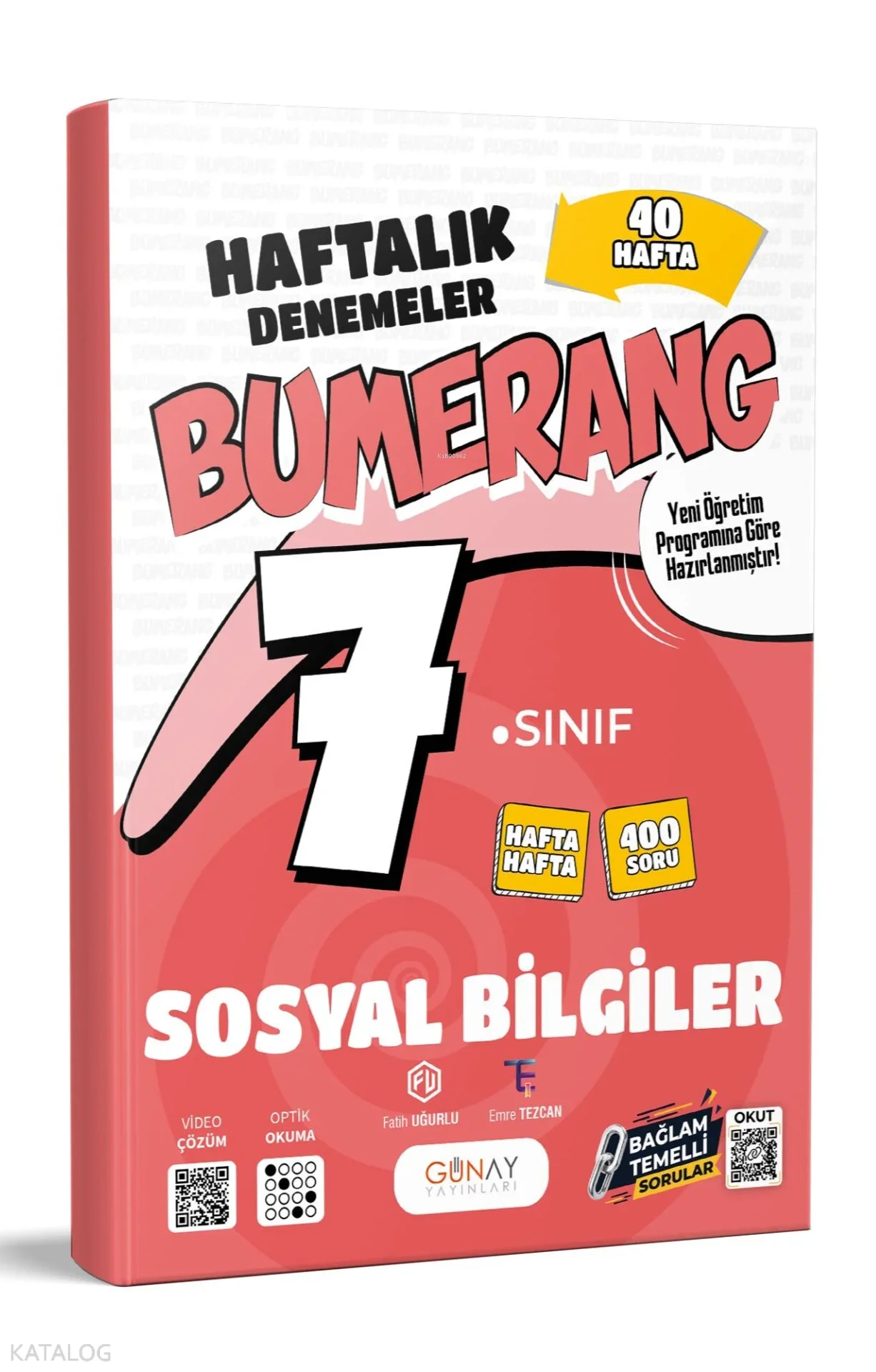 Günay Yayıncılık 7. Sınıf Bumerang 32 Haftalık Sosyal Bilgiler Denemeleri