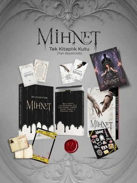 Mihnet - Yan Boyamalı Tek Kitaplık Kutu (Ciltli)