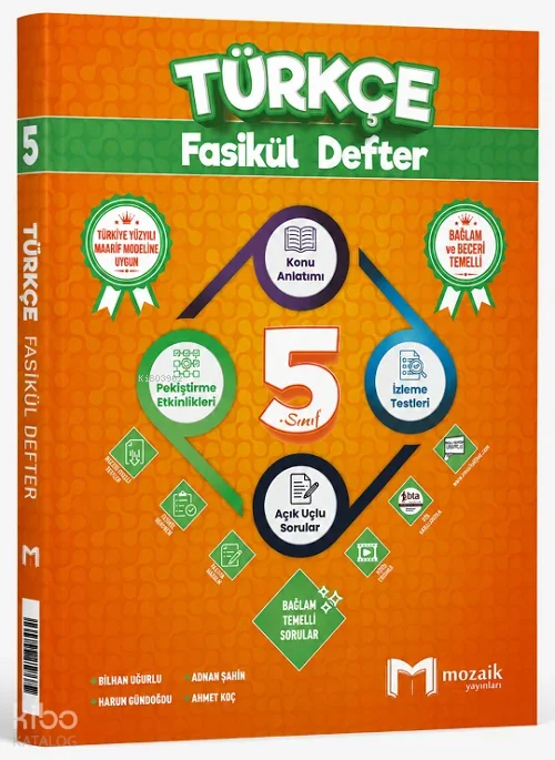 Mozaik 5. Sınıf Türkçe Maarif Model Konu Anlatımlı Fasikül Defter