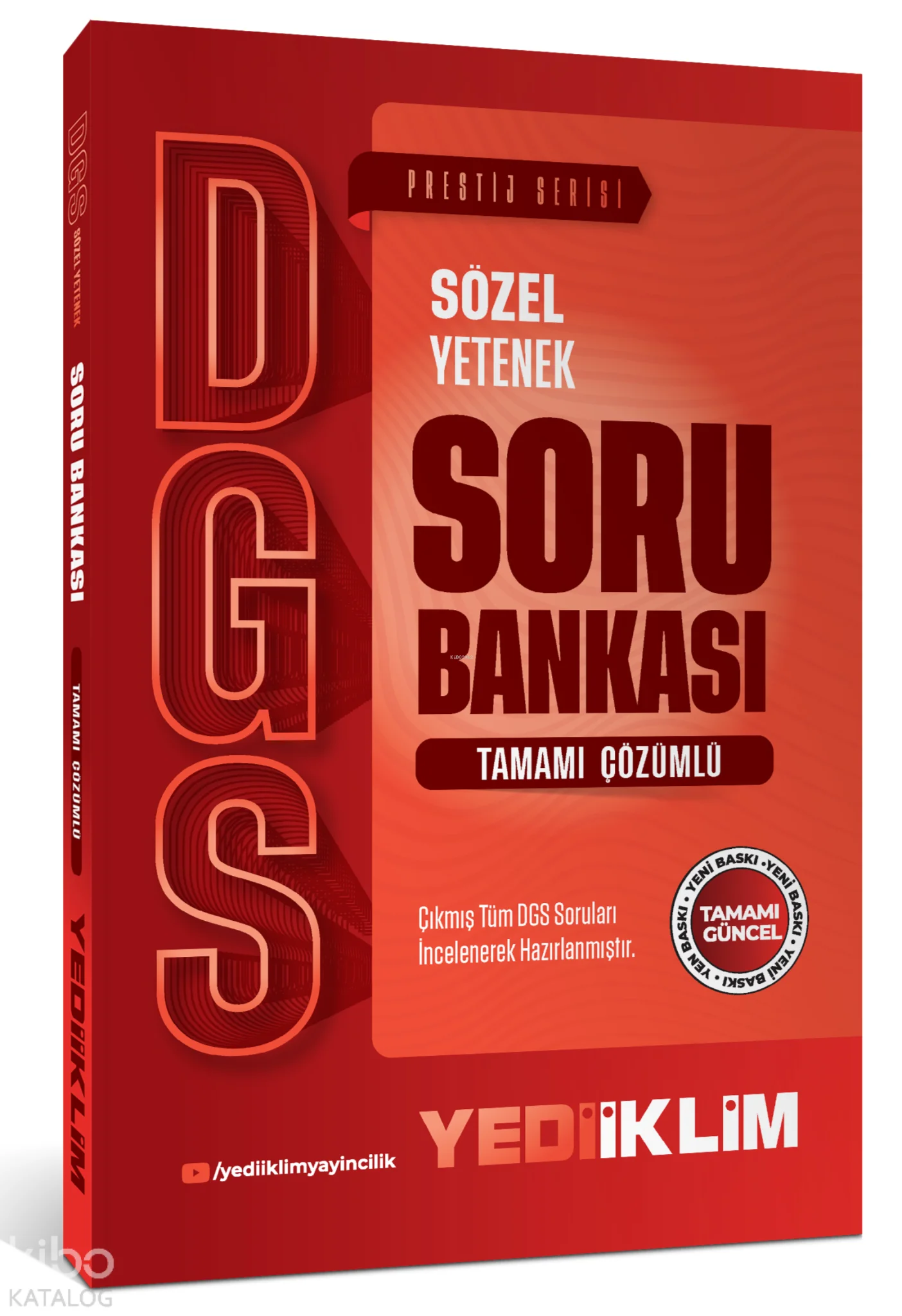 Yediiklim Yayınları 2027 DGS Prestij Serisi Sözel Yetenek Tamamı Çözümlü Soru Bankası