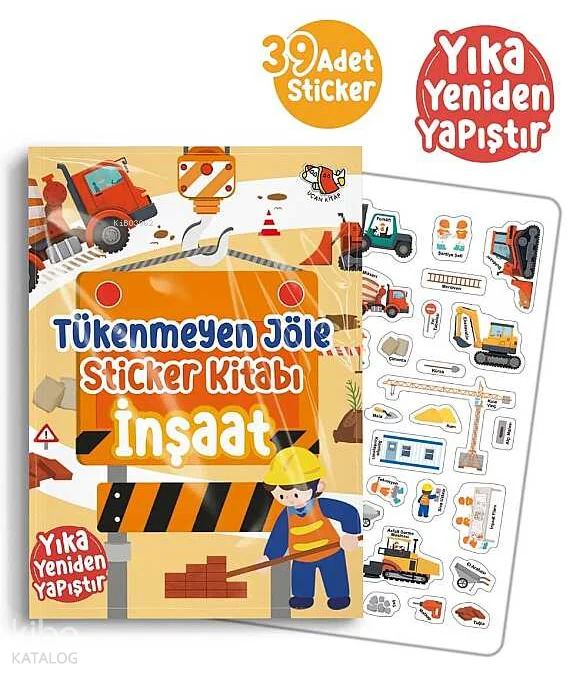 Tükenmeyen Jöle Sticker Kitabı İnşaat (Ciltli)