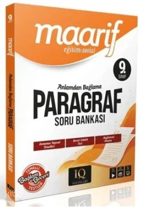 IQ Yayınları 9. Sınıf Anlamdan Bağlama Paragraf Soru Bankası