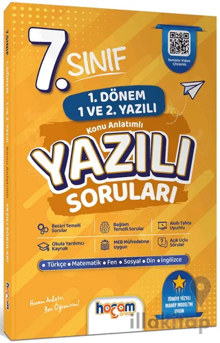 7. Sınıf Konu Anlatımlı Yazılı Soruları Tamamı Video Çözümlü - Hediye Planlama Kitapçığı