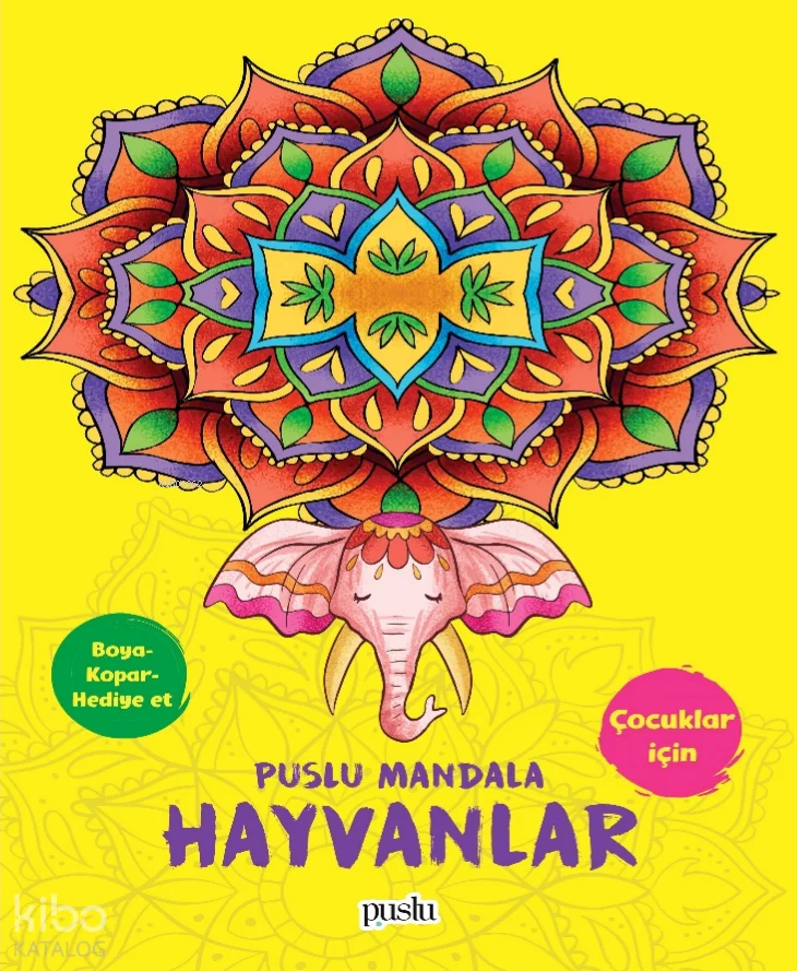 Puslu Mandala - Hayvanlar (Boya-Kopar-Hediye Et)