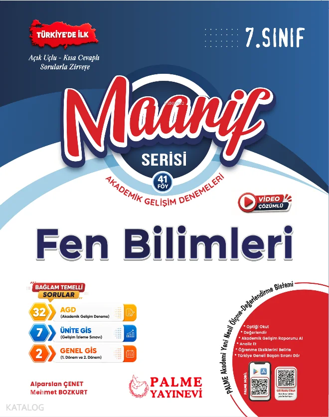 Palme 7. Sınıf Maarif Fen Bilimleri Akademik Gelişim Denemeleri (41 Fasikül)