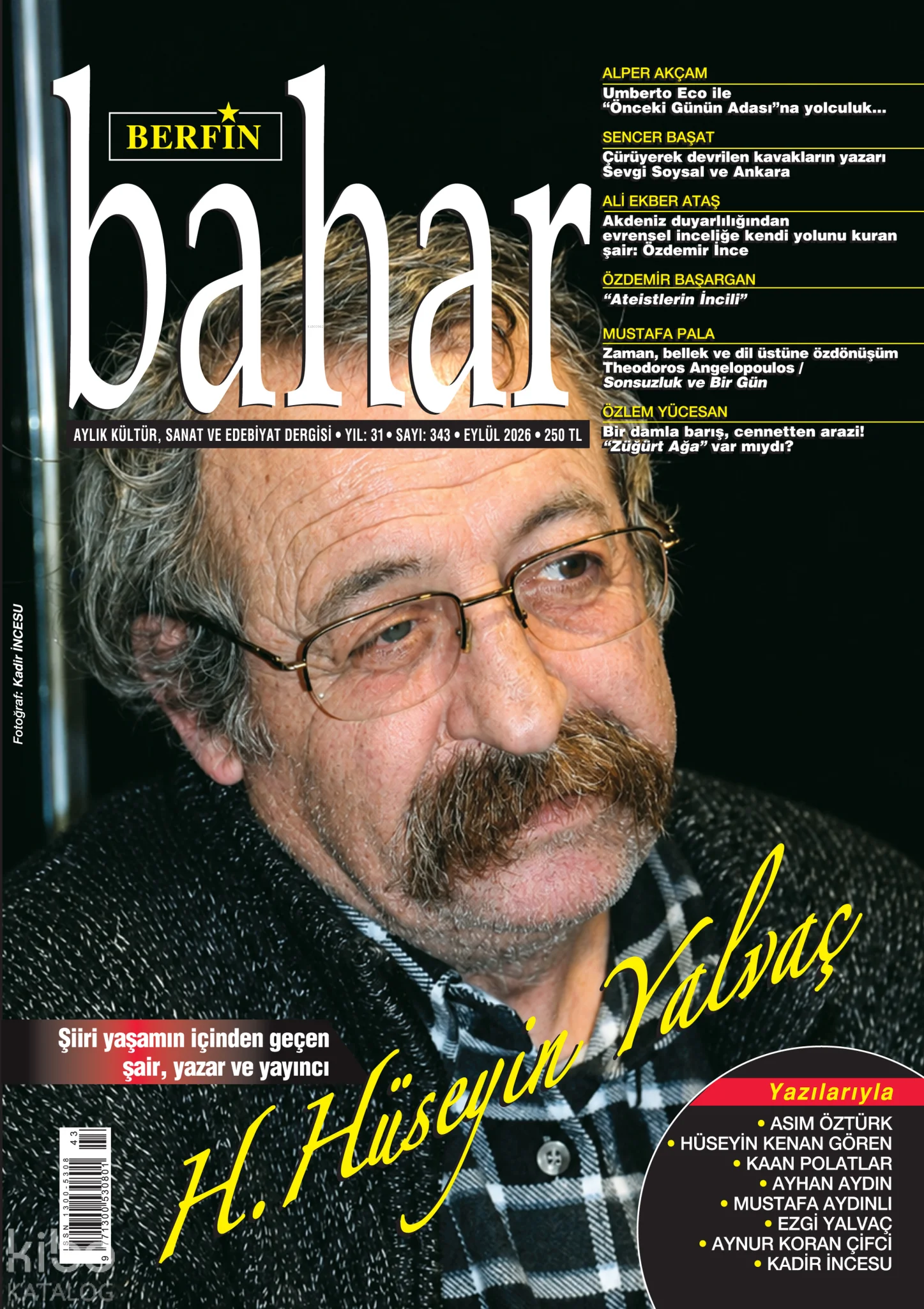 Berfin Bahar Aylık Kültür Sanat ve Edebiyat Dergisi 343. Sayı (Eylül 2026)