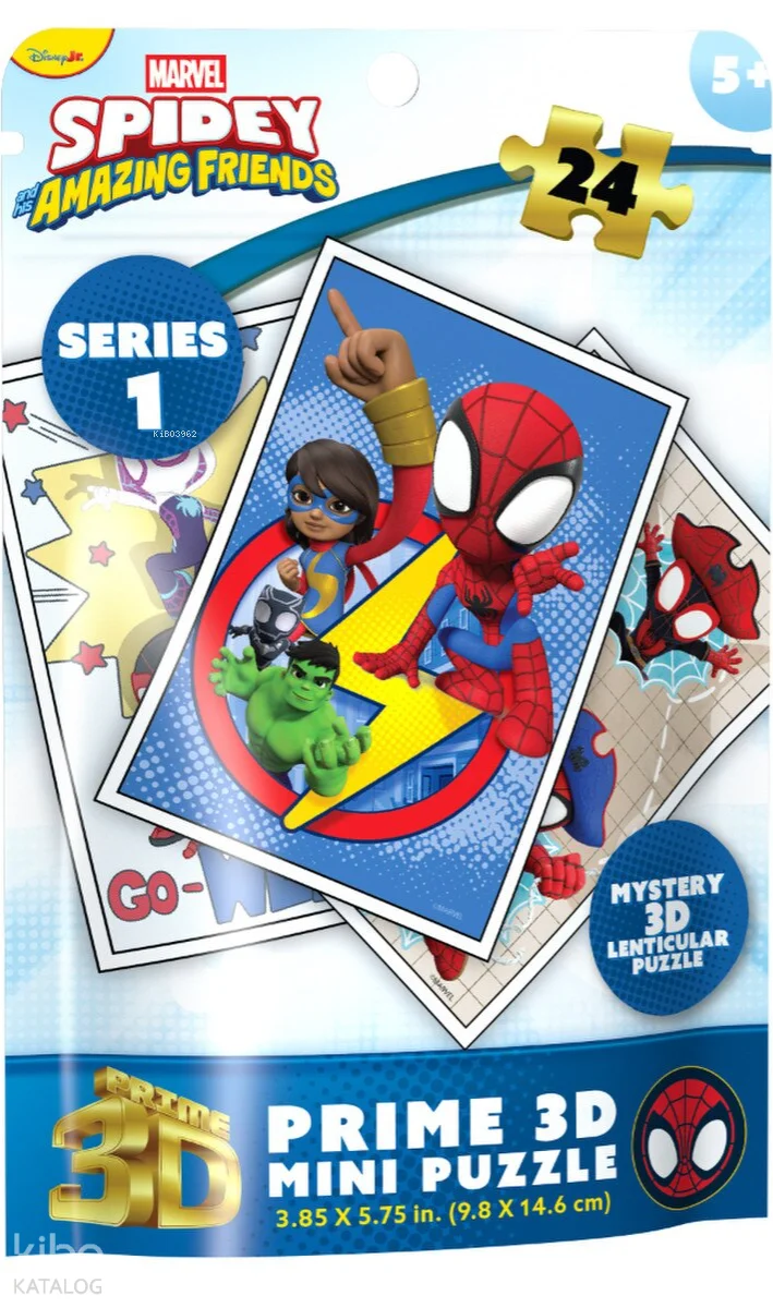 Marvel Spidey Amazing Friends Series 1 Prime 3D Mystery Puzzle - 24 Parça