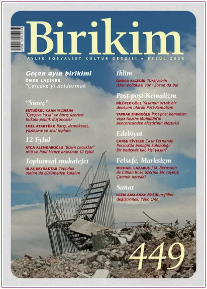 Birikim Aylık Sosyalist Kültür Dergisi  - Sayı: 449       Eylül