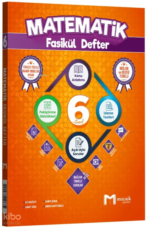 Mozaik 6. Sınıf Matematik Maarif Modeli Konu Anlatımlı Fasikül Defter