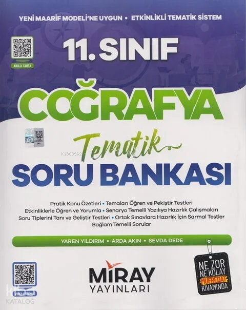 Miray Yayınları 11. Sınıf Coğrafya Tematik Konu Özetli Soru Bankası