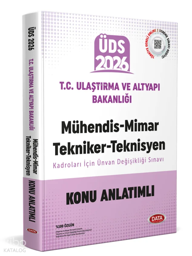 Data Yayınları 2026 ÜDS T.C. Ulaştırma ve Altyapı Bakanlığı Mühendis-Mimar-Tekniker-Teknisyen Kadroları için Ünvan Değişikliği Sınavı Konu Anlatımlı