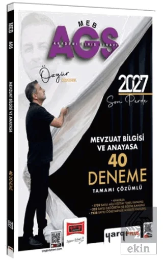 2027 MEB-AGS Mevzuat Bilgisi ve Anayasa Tamamı Çözümlü 40 Deneme