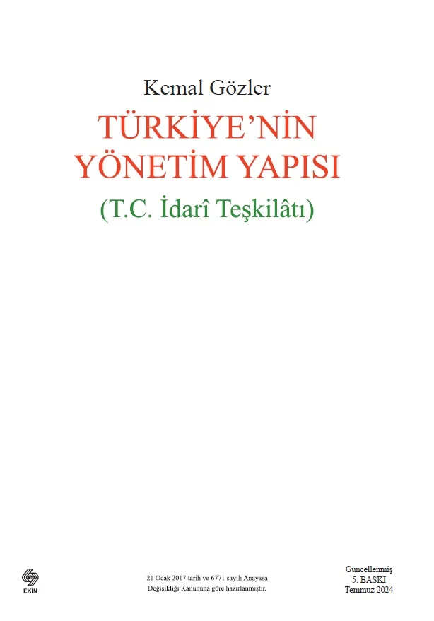 Outlet Türkiyenin Yönetim Yapısı ( T.C. İdari Teşkilatı ) Kemal Gözler