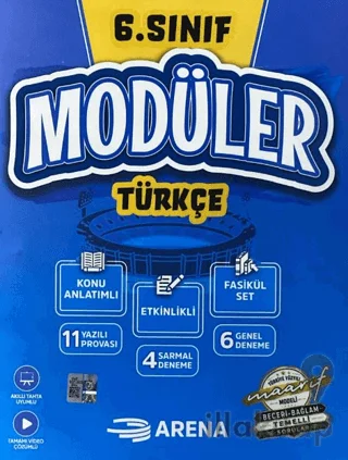 6. Sınıf Türkçe Modüler Konu Anlatımlı Etkinlikli 6 Fasikül Set