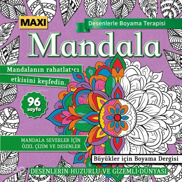 Maxi Mandala Desenlerle Boyama Terapisi 15