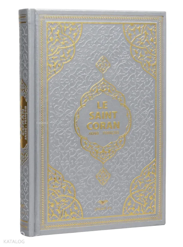 Kuran-ı Kerim Meali - Le Saint Coran (Orta Boy - Medine Hatlı - Fransızca - Tepe Varaklı - Termo Deri - Gümüş)