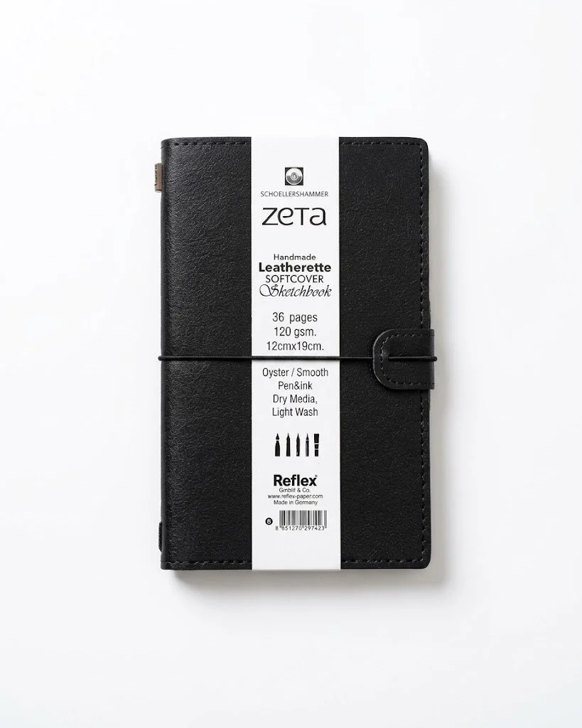 Schoellershammer Zeta Leatherette Eskiz Defteri Siyah 12x19cm 120gr 36yp