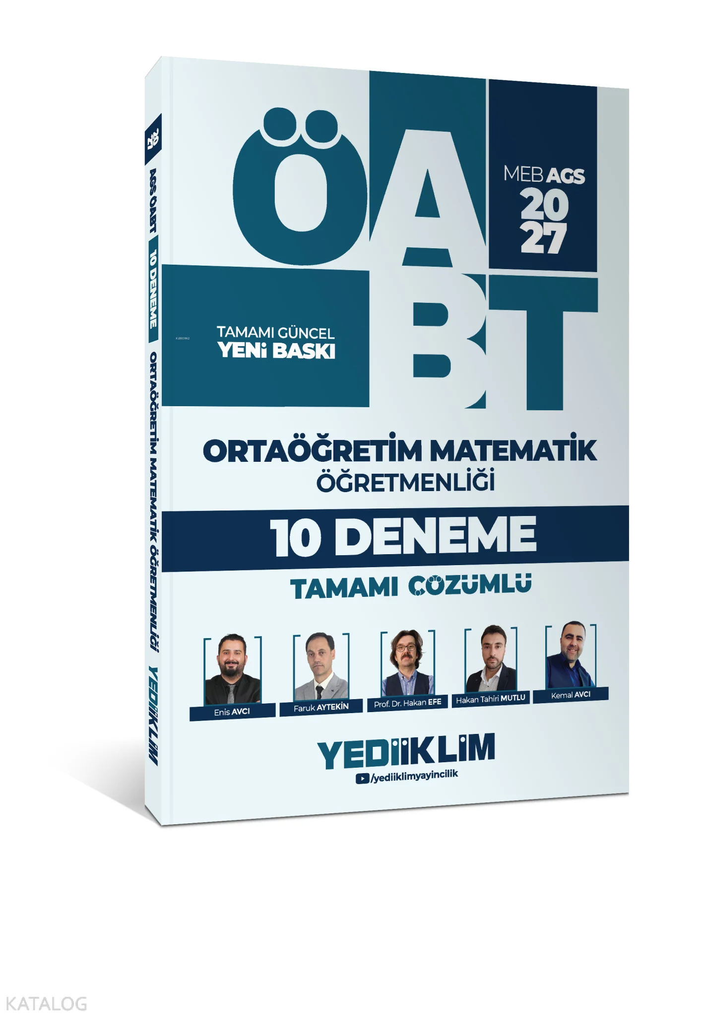 Yediiklim Yayınları 2027 MEB AGS ÖABT  Ortaöğretim Matematik Öğretmenliği Tamamı Çözümlü 10 Deneme